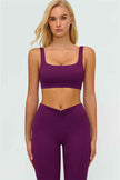 The Lushness V-Back Sports Bra Flared Leggings 2-Piece Set