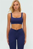The Lushness V-Back Sports Bra Flared Leggings 2-Piece Set