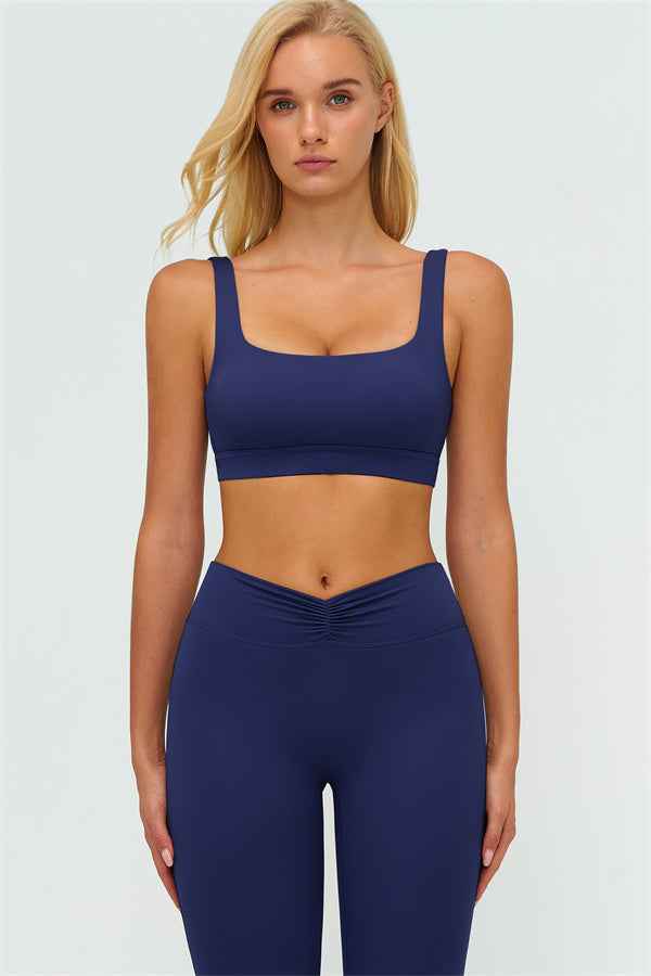 The Lushness V-Back Sports Bra Flared Leggings 2-Piece Set