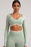 The Elevate Long Sleeve Crop top Shorts 2-Piece Set