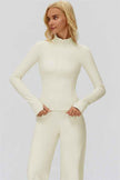 The FemmeFit Zip Jacket Straight Leg Pants 2-Piece Set