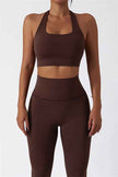 The Seraphine Halter Crop Top Leggings 2-Piece Set