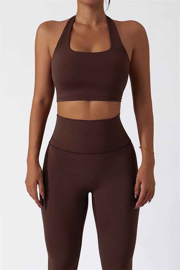 The Seraphine Halter Crop Top Leggings 2-Piece Set