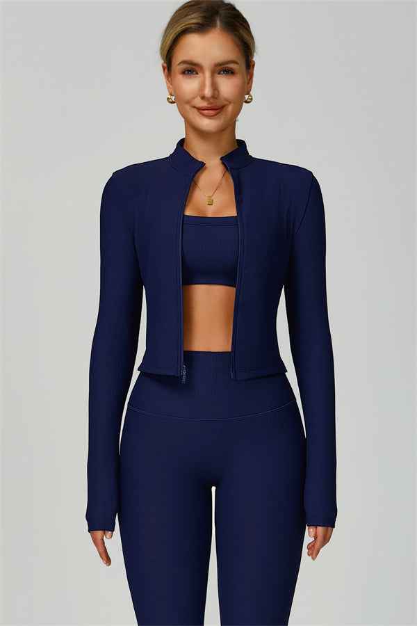 The Burst Jacket Sports Bra Leggings 3-Piece Set