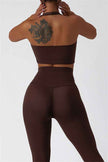 The Seraphine Halter Crop Top Leggings 2-Piece Set
