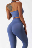 The Seraphine Halter Crop Top Leggings 2-Piece Set