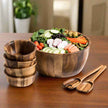 Extra Large Salad Bowl with Servers and 4 Individuals - 335C7