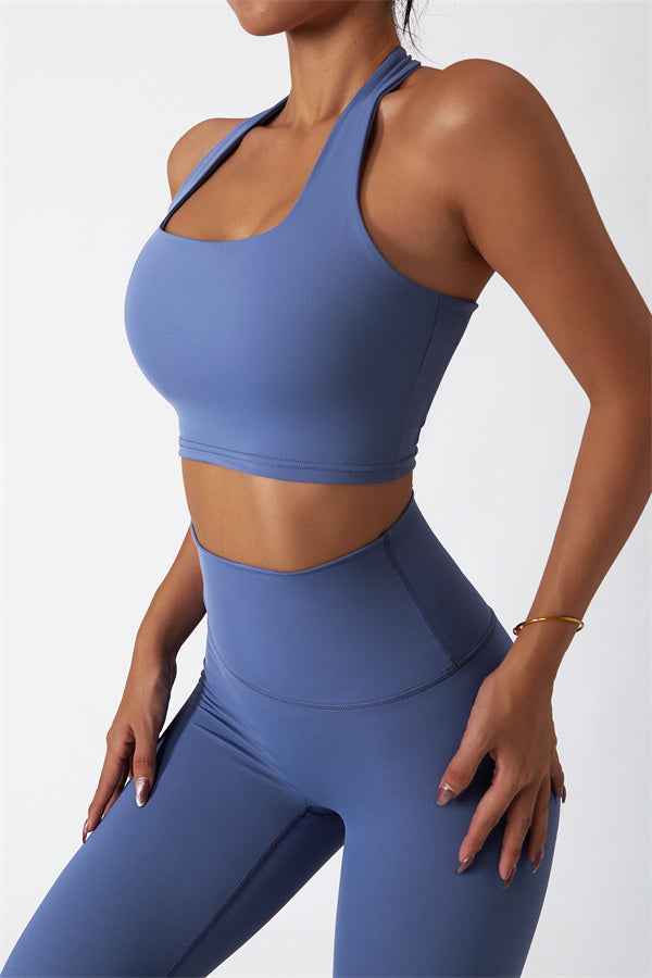 The Seraphine Halter Crop Top Leggings 2-Piece Set