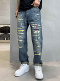 Men's Distressed Loose Fit Jeans
