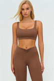 The Lushness V-Back Sports Bra Flared Leggings 2-Piece Set