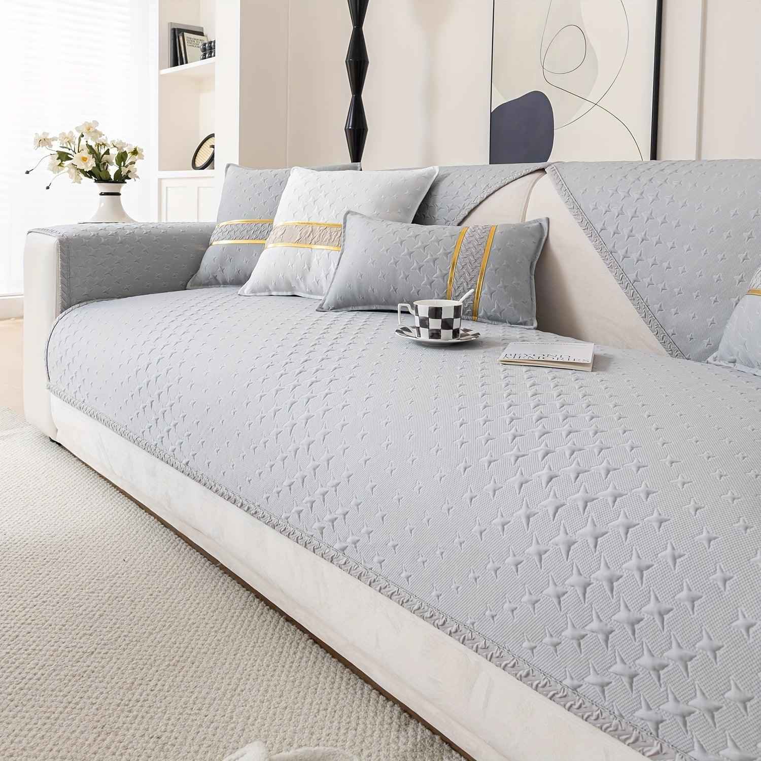 Summer Cooling Silk Non-slip Sofa Cover- Couch Cover for Dogs