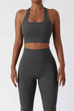 The Seraphine Halter Crop Top Leggings 2-Piece Set