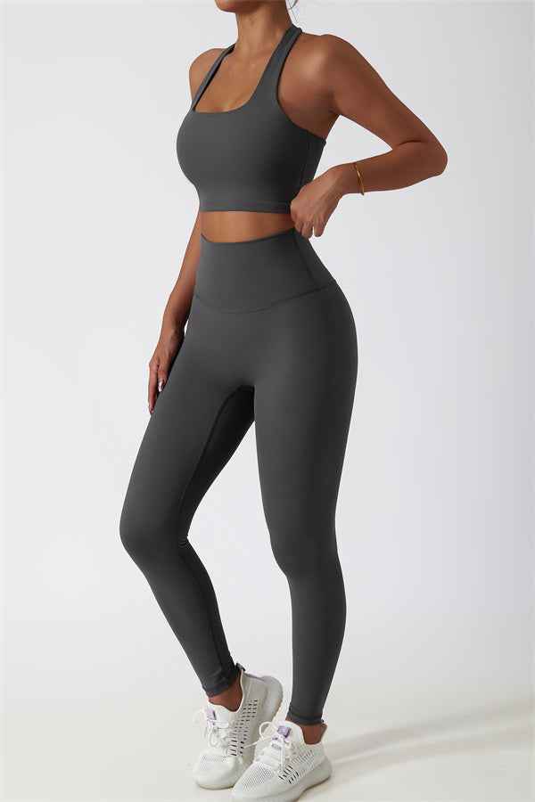 The Seraphine Halter Crop Top Leggings 2-Piece Set