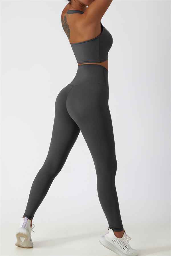 The Seraphine Halter Crop Top Leggings 2-Piece Set
