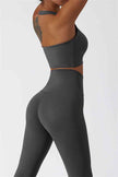 The Seraphine Halter Crop Top Leggings 2-Piece Set