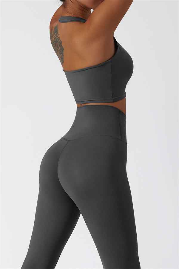 The Seraphine Halter Crop Top Leggings 2-Piece Set