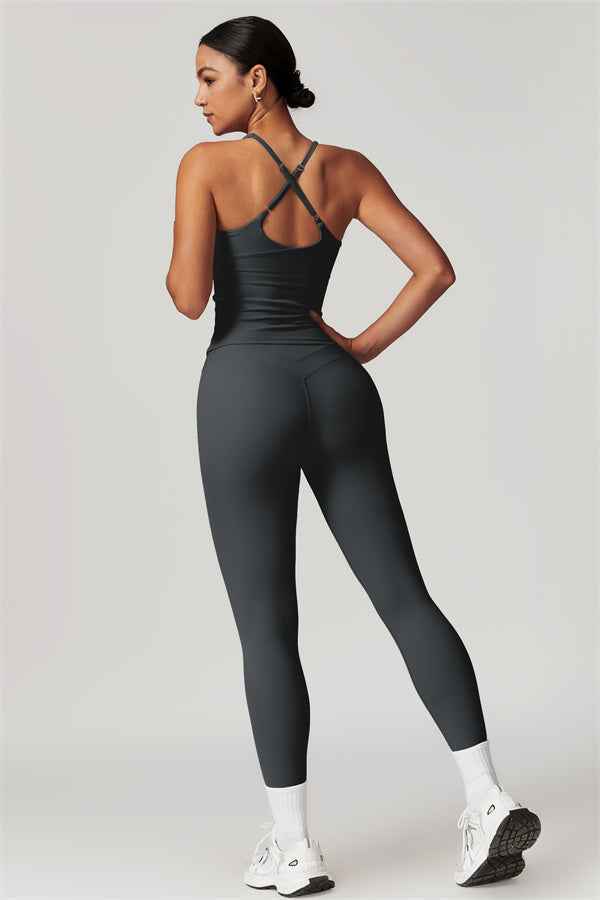 The Enigma Cross Back Vest Leggings 2-Piece Set