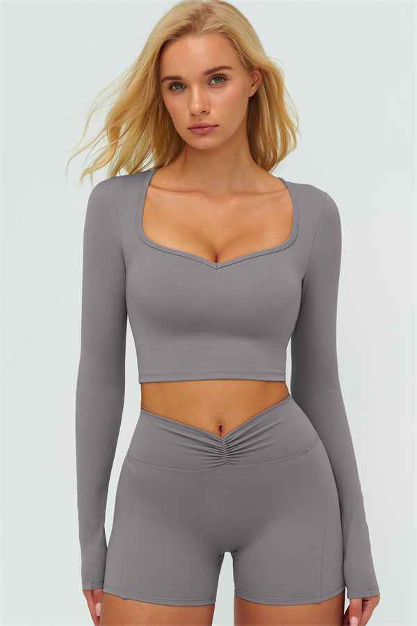 The Lushness Long Sleeve Crop top