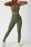 The Seraphine Halter Crop Top Leggings 2-Piece Set