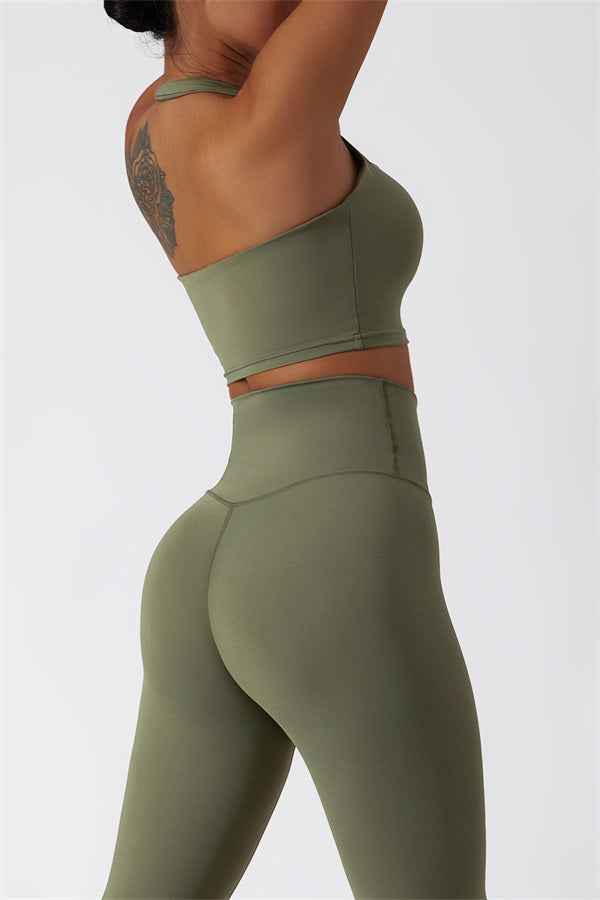 The Seraphine Halter Crop Top Leggings 2-Piece Set