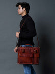 Tuscany Italian Leather Briefcase, Tan