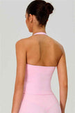 The Solid Halter Tank Top Leggings 2-Piece Set