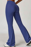 The Lavish Cut-out Crop Top Flared Leggings 2-Piece Set