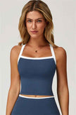 The Quest Cross Back Crop Top Flared Leggings 2-Piece Set