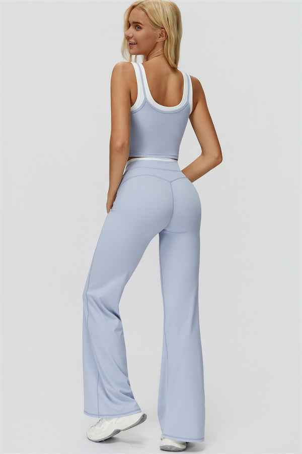 The Canyon Crop Tank Flared Leggings 2-Piece Set