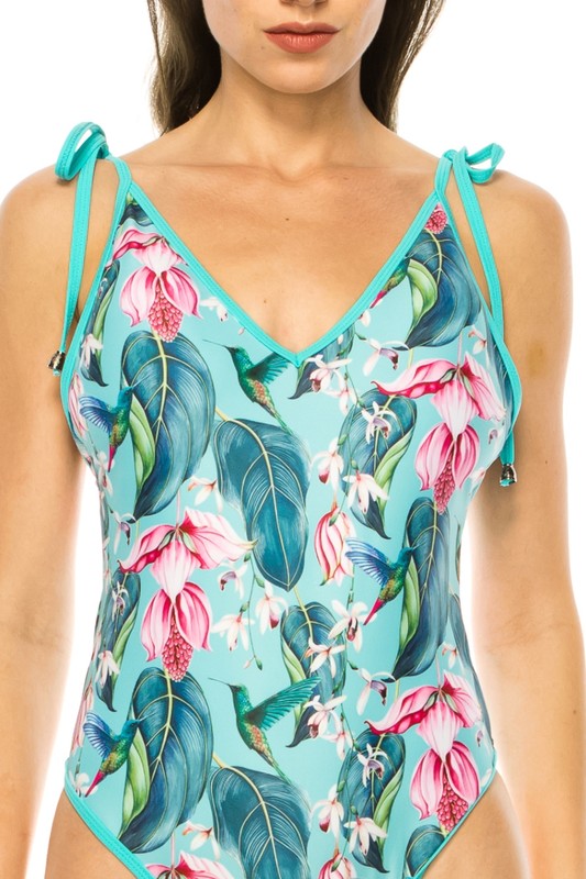 Tropical Floral Bathing Suit - Pikemla