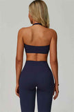 The Bold Halter Sports Bra Flared Leggings 2-Piece Set