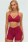 The Lushness Y-Back Sports Bra Shorts 2-Piece Set