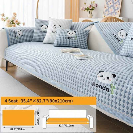 Waterproof Couch Cover, Non-Slip Panda Pattern Sofa Cover