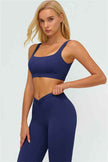 The Lushness V-Back Sports Bra Flared Leggings 2-Piece Set