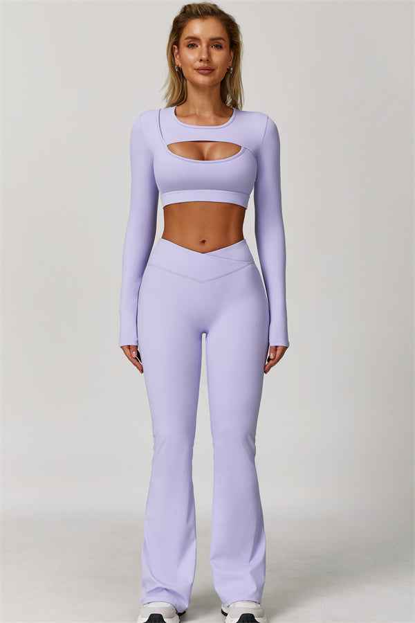 The Lavish Long Sleeve Cut-out Crop Top