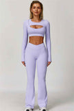 The Lavish Long Sleeve Cut-out Crop Top