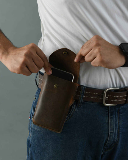 Mobile Holster Case- Dark Brown