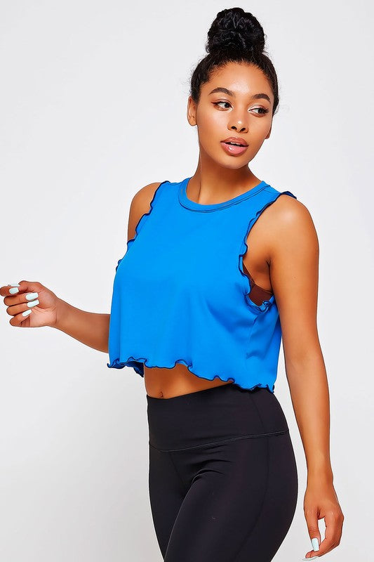 LETTUCE MERROW EDGE TANK CROP TOP - Pikemla