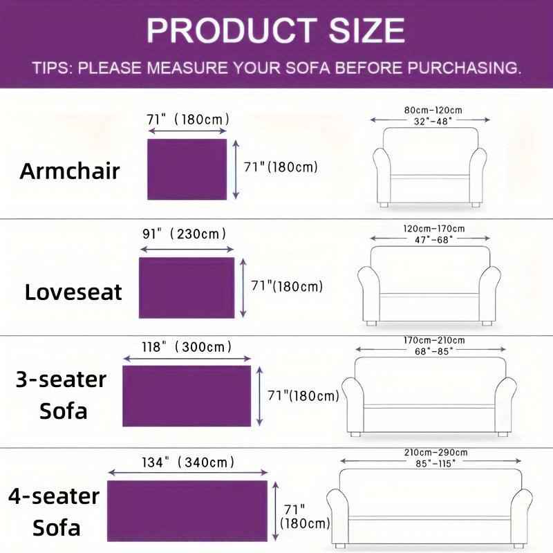 Soft & Cozy Chenille Reversible Sofa Cover - Black and White Couch