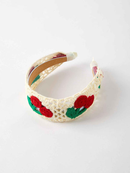 Sweet Cherry Crochet Headband