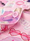 Pink TS Lapel Button Short Sleeve Shorts Pajama Set
