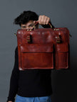 Tuscany Italian Leather Briefcase, Tan