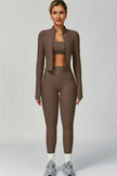 The Burst Jacket Sports Bra Leggings 3-Piece Set