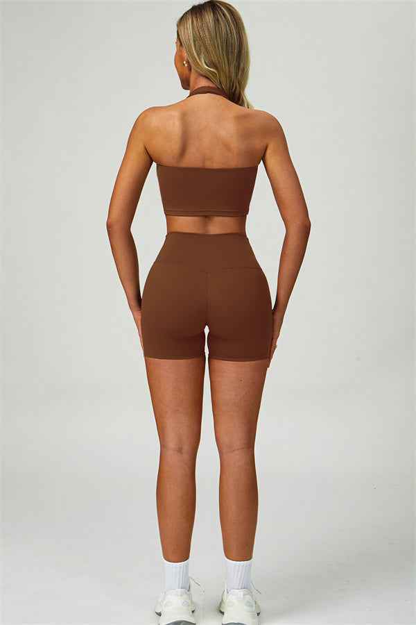 The Seraphine Halter Crop Top Shorts 2-Piece Set