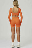 The Prime Long Sleeve Crop Top Shorts 2-Piece Set