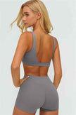 The Lushness V-Back Sports Bra Shorts 2-Piece Set