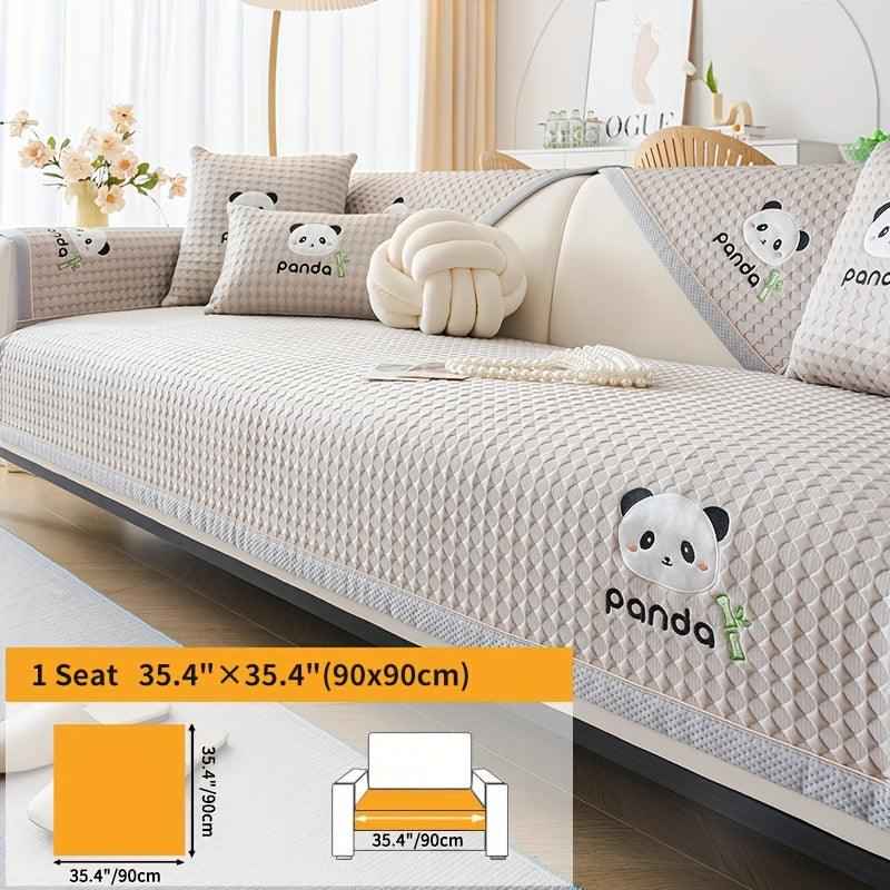 Waterproof Couch Cover, Non-Slip Panda Pattern Sofa Cover