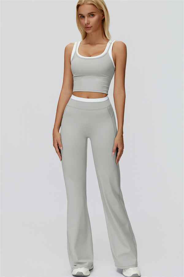 The Canyon Crop Tank Flared Leggings 2-Piece Set