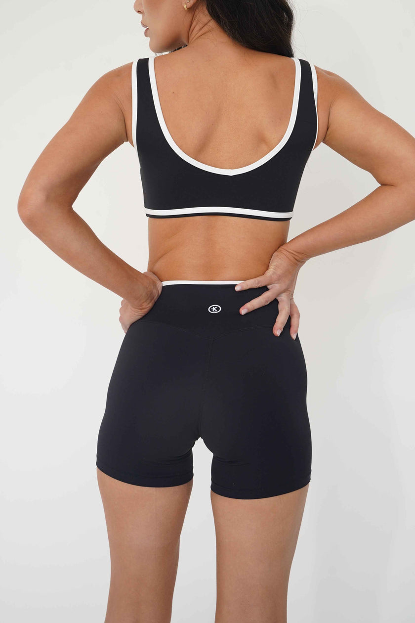 I Am Right Where I Need To Be Black Butter Sports Bra