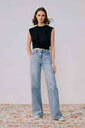 Angeles High Rise Baggy Jeans HJ103